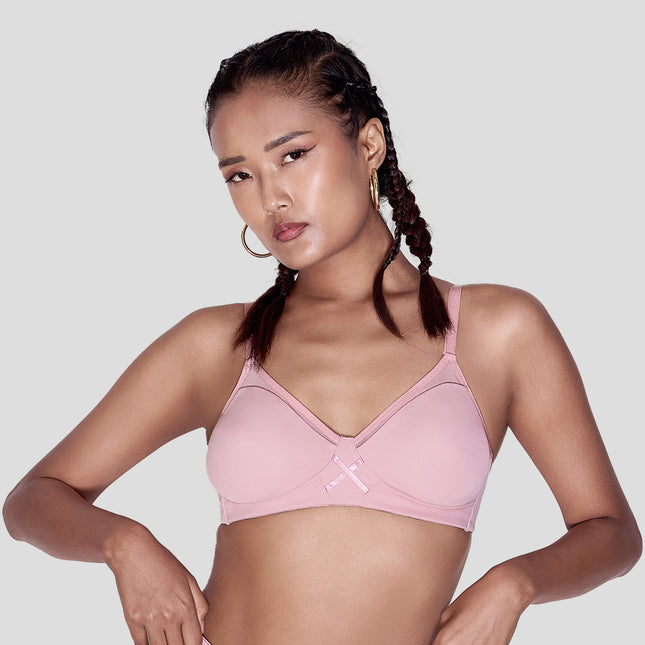 MAROON Find My Skin Tone Seamless Non-Padded T-Shirt Cloud Soft Lift Active Stretch Women Everyday Bra - Strawberry