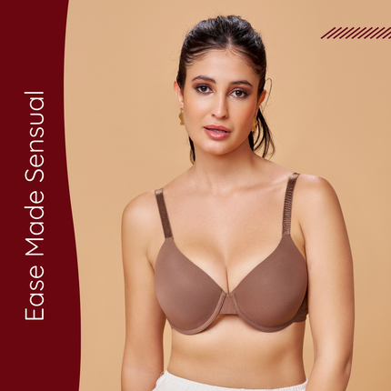 MAROON Mocha Seamless Non-Padded Non-Wired Full Coverage Everyday Bra for Women