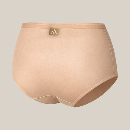 MAROON Find My Skin Tone Nylon Elastane High Rise Briefs Soft Stretchy Full Coverage High Waist Hold Zero Roll Grip Vanishing Waistband Hipster Panty