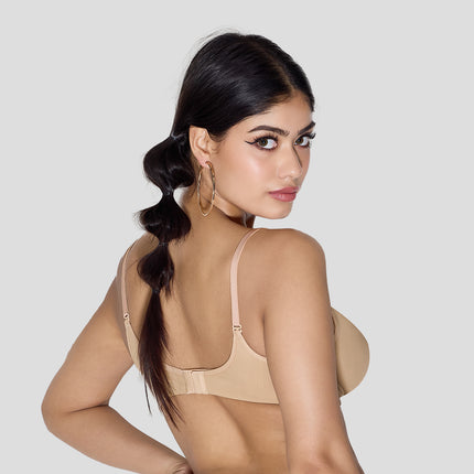 MAROON Find My Skin Tone Seamless Non-Padded T-Shirt Cloud Soft Lift Active Stretch Women Everyday Bra - Caramel