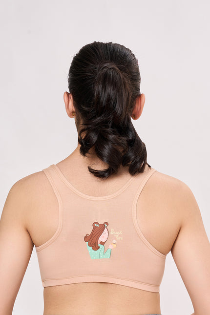 cotton non wired sports bra
